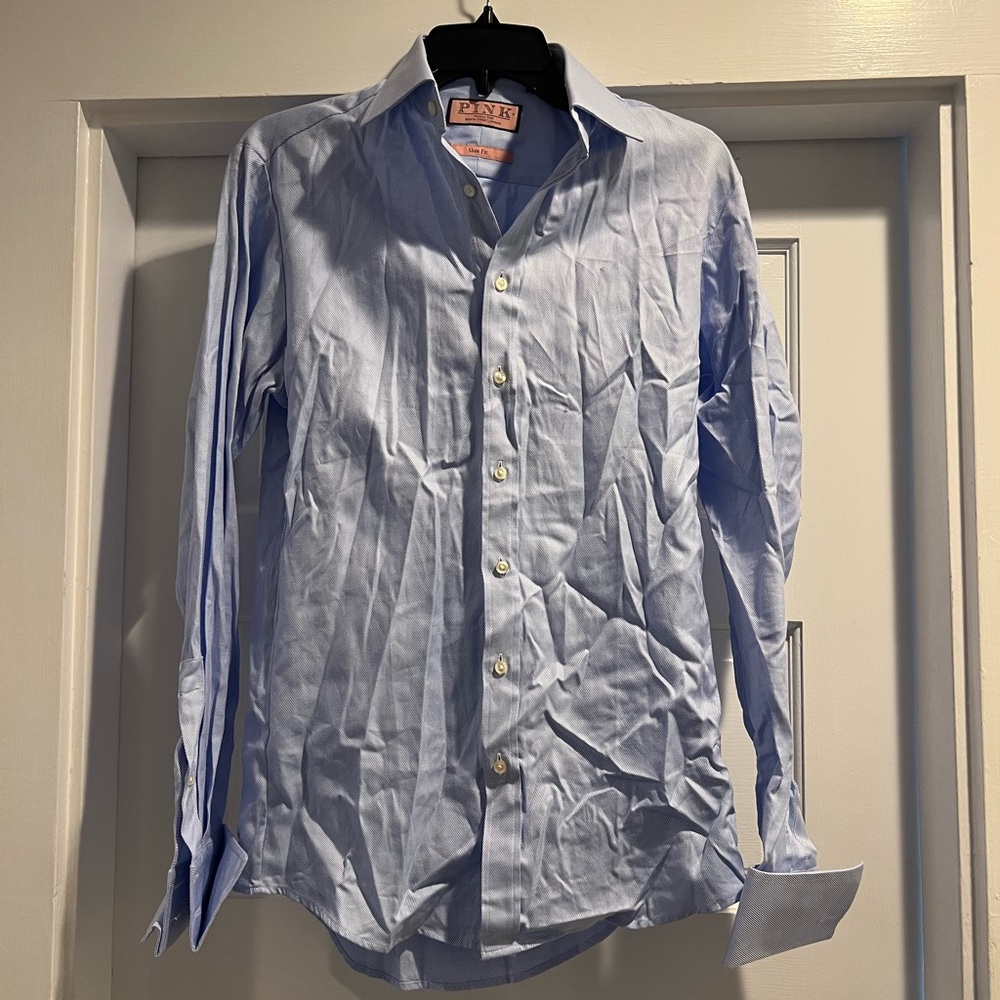 Thomas Pink Light Blue Dress Shirt
